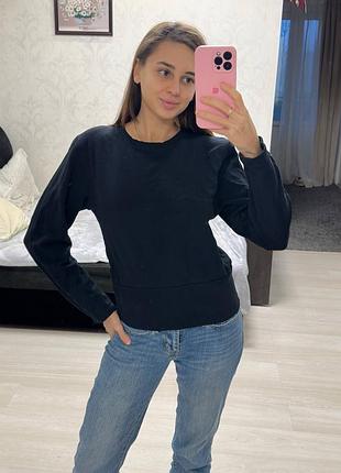 Кофта реглан джемпер світшот чорний