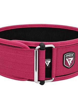 Пояс для важкої атлетики rdx rx1 із неопрену, рожевий, розмір xs (талія <63см)