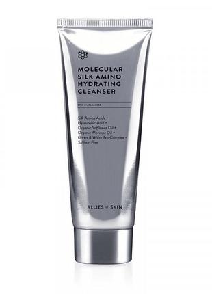 Очищуючий засіб міні версія allies of skin molecular silk amino hydrating cleanser, 25ml