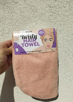 Рушник-тюрбан для сушіння волосся blossity for hair, мікрофібра, персиковий колір