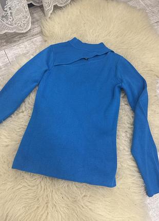 Кофтинка лонгслів гольф з розрізом