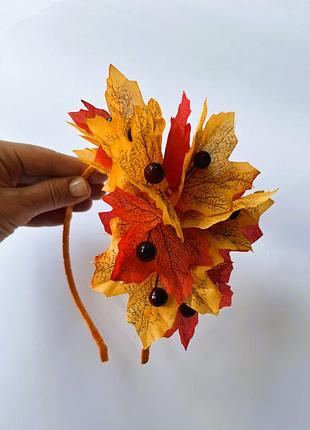 Обруч для волос осень, осенний листик