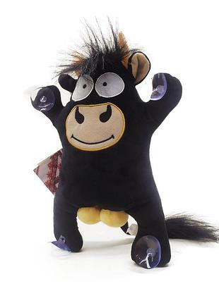 М'яка іграшка "бичок сувенір" з яйцями на скло в машину 00241-93