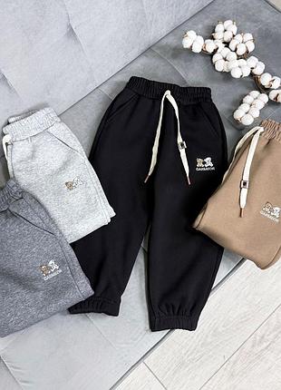 Штани спортивні ведмедики, теплі