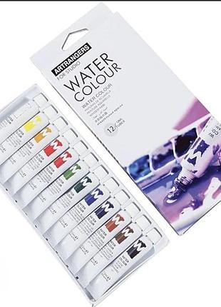 Фарби акварельні набір 12цв у тюбиках по 12 мл art rangers