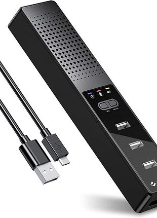 Портативная компьютерная колонка joyaccess, 3 в 1 с микрофоном и хабом, с питанием от usb, черная, ja-hb02