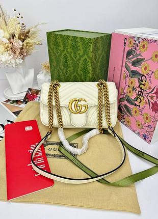 💎new💎брендовая женская сумка♥️♥️♥️с логотипом, marmont medium milk