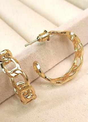 Сережки середні кільця ланцюжки біжутерія на кожен день