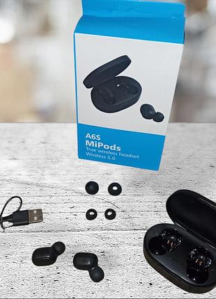 Беспроводные вакуумные наушники а6s bluetooth v5.1 черный