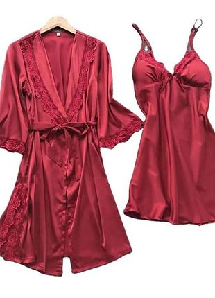 Эротический секси комплект пеньюар халатик стринги эротическое бельё