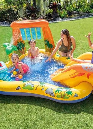 Игровой надувной центр intex динозавр 249 x 191 x 109 см