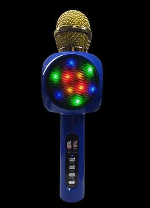 Караоке-мікрофон з bluetooth колонкою ktv ws-1816 (колір синій)