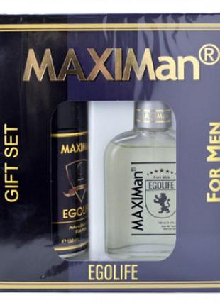 Набор мaximan egolife ( туалетная вода 100 мл + дезодорант 150 мл )