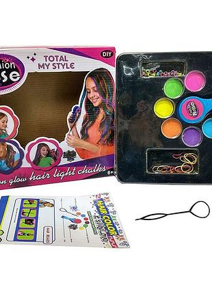 Кольорові крейда для волосся з аксесуарами