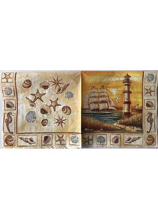 Серветка декупажна 33*33см море.маяк 3 шари, тм каtrin