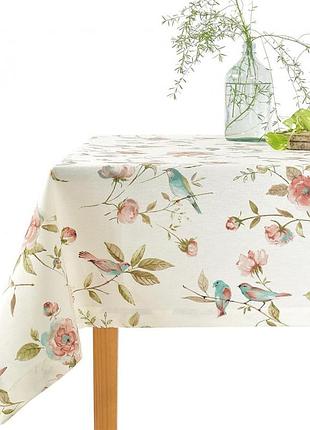 Скатерть водоотталкивающая 140х170 соловьи