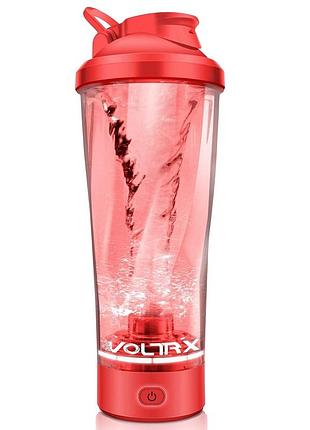 Шейкер спортивный электрический voltrx vortexboost, 600 мл, tritan, красный – для смешивания протеина
