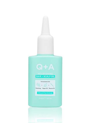 Живильна олія для волосся та шкіри голови q+a nouroshing scalp+hair oil, 50 ml