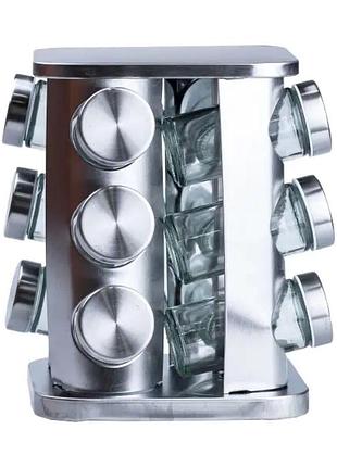 Набір для спецій на підставці 12 баночок по 100 мл hp15290