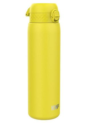 Бутылка для воды ion8, 1200 мл, жёлтая, металлическая – эко-бутылка, bpa free, для спорта, герметичная