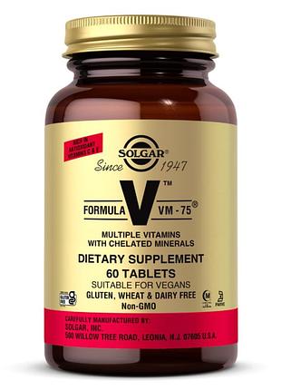 Solgar, formula v ™ vm-75®, 60 таблеток