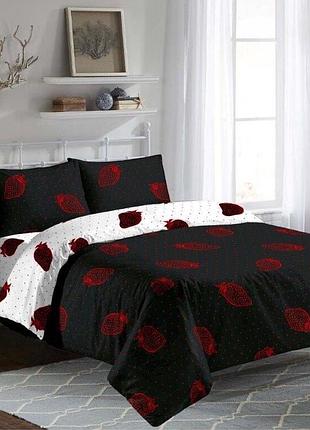 Постельное белье бязь клубничка двуспальный