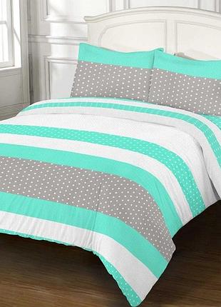 Покрывало стеганое 145х205см звезды зеленый