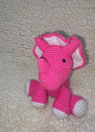 Динозаврик ручной вязки крючком, ручная работа