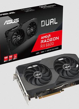 Asus dual amd radeon rx 6600 8gb (dual-rx6600-8g) видеокарта новая!!!
