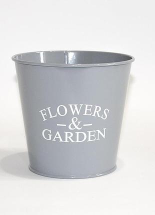 Кашпо декоративне 2л "flowers & garden" vitan, колір сірий, 140*110*157, метал