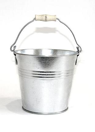 Відро оцинковане 2 л з дерев'яною ручкою vitan