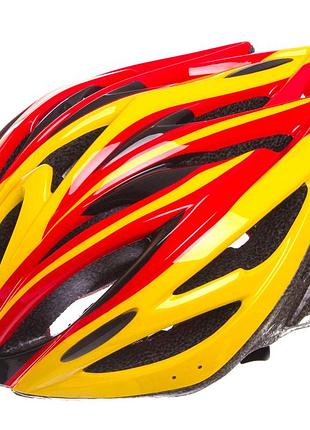 Велошолом шосейний розмір 55-61 жовтий