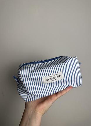 Upcycling косметичка у смужку ручної роботи