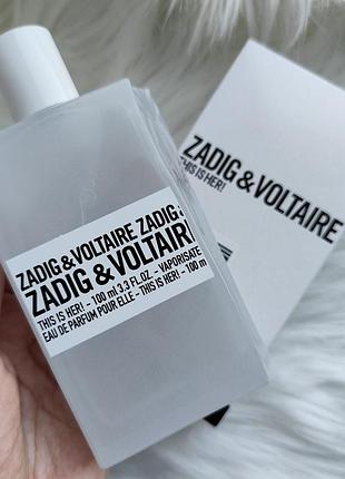 Женская парфюмерная вода zadig&voltaire this is her 20мл распив оригинальной парфюмерии 20 мл
