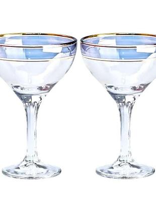 Набір келихів для коктейлів 2 штуки по 290 мл, сині hp545