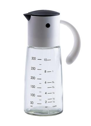 Пляшка дозатор для олії та оцту 300 мл з носиком і мірною шкалою чорний hp16297b