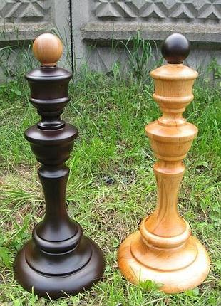 Шахова фігура скульптура садова дерев'яна ручна gambit ss-0002 (ціна за 1 шт)