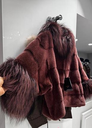 Норковая шуба с лисой