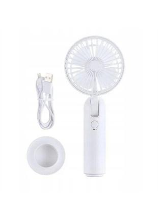 Silvercrest – портативный мини-вентилятор (аккумулятор/usb), настольный/ручной, белый