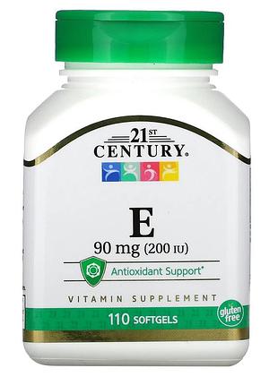 21st century, витамин e, 90 мг (200 ме), 110 капсул