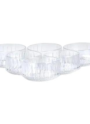 Салатницы порционные набор 6 штук стеклянные круглые прозрачные hp522