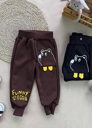 Теплые брюки на меху для мальчика