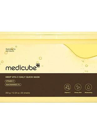 Щоденні маски для швидкого відновлення medicube deep vita c daily quick mask, 30 шт