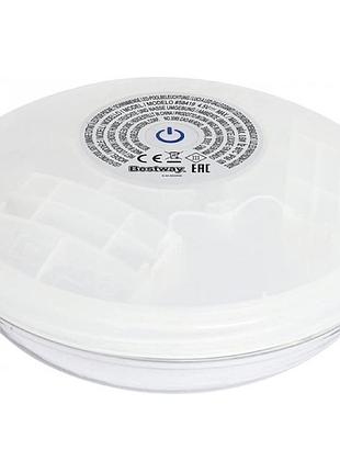 Плавающая светодиодная лампа для бассейна bestway flowclear, на батарейках, 14 см, 4 цвета, 7 режимов, ір68