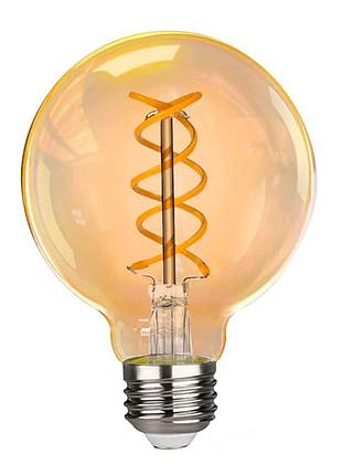 Светодиодная филаментная led лампа emitting 6w, 2500к, g80, e27, 230в, 450 лм, ретро лампа, винтажная лампа