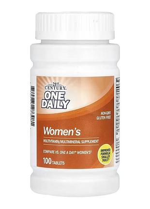 One daily women's 21st century, мультивитаминная и мультиминеральная добавка для женщин, 100 таблеток