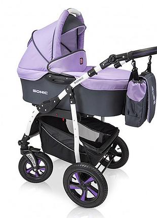 Коляска 3 в 1 verdi sonic 06, фіолетовий