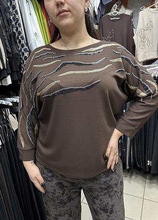 Жіночий блузон коричневого кольору турція