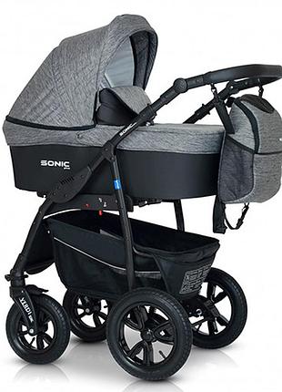 Коляска 3 в 1 verdi sonic plus 04, сірий