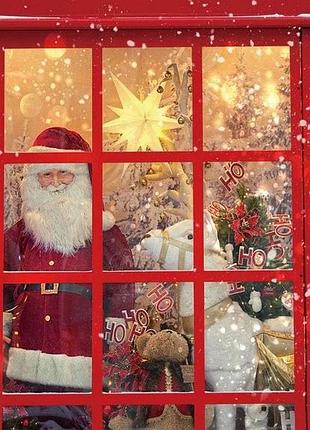 Рождественская фотозона «санта в окне» 200×150 см